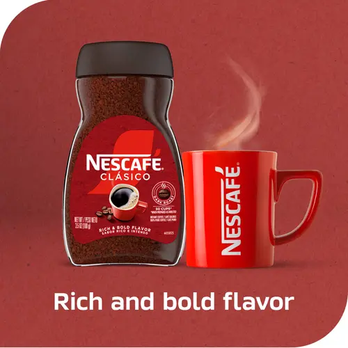 NESCAFÃ‰ CLÃSICO Dark Roast Coffee, Instant Coffee, 3.5 oz, 1 Jar thumbnail 3