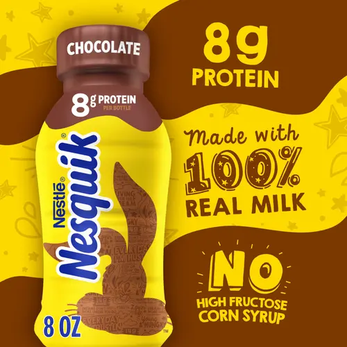 Nesquik Chocolate Milk, Ready to Drink, Low-fat Milk, 12 Bulk Pack, 8 fl oz Bottles thumbnail 3