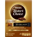 NESCAFE Taster's Choice Hazelnut Flavored, Medium Dark Roast Instant Coffee Single Serve Packets, 16 Count