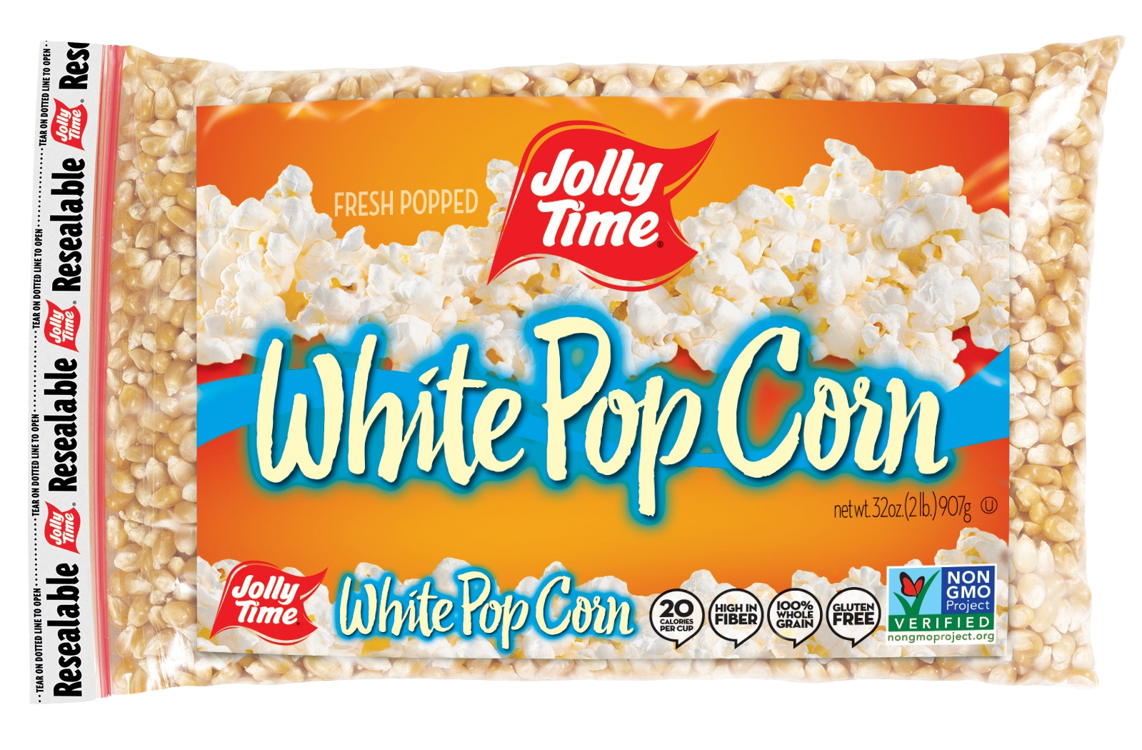 Jolly Time White Popcorn Kernels, 32 Oz. Bag