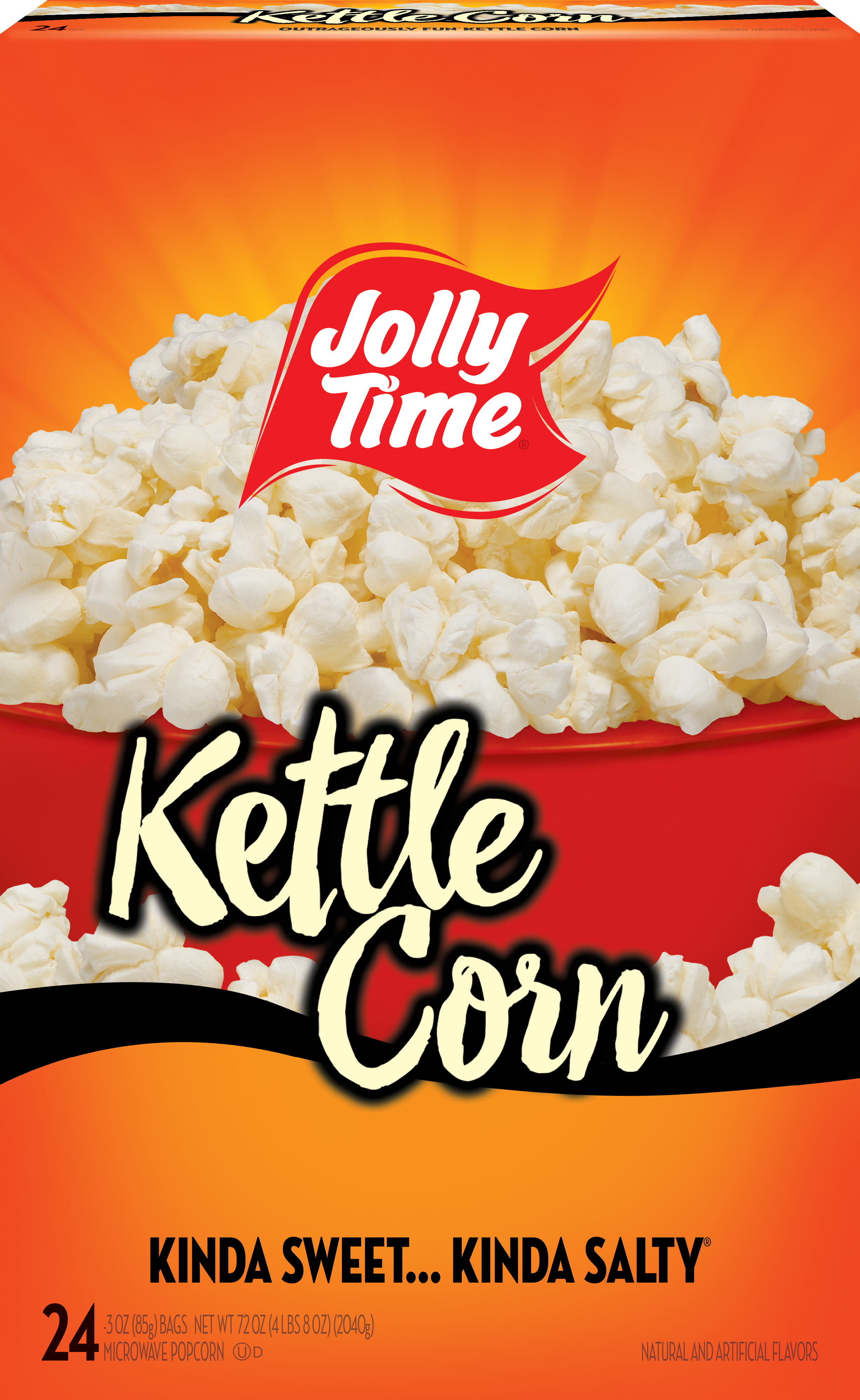 JOLLY TIME Kettle Corn Microwave  Popcorn, 24 Ct (3 oz. Bags) Gluten-Free thumbnail 2