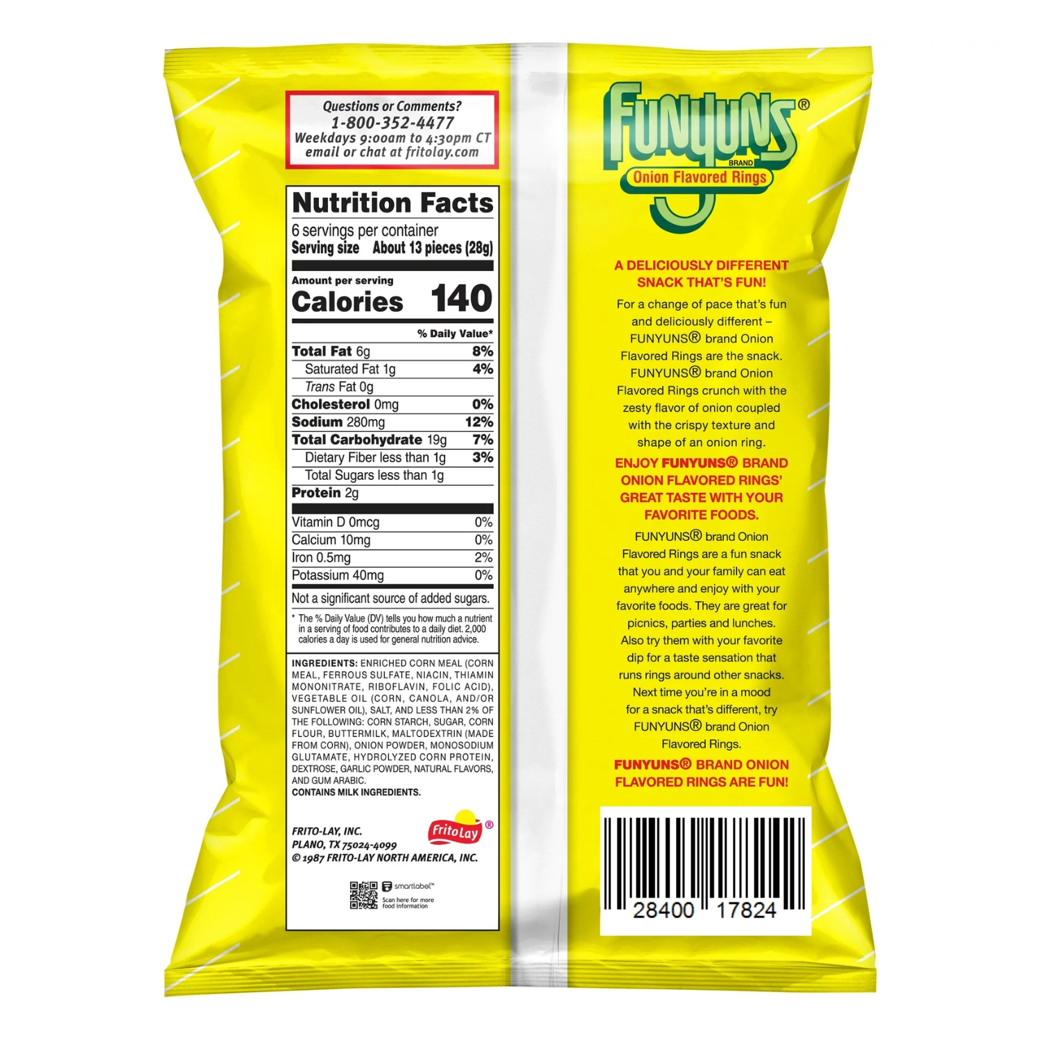 Funyuns Onion Flavored Rings Snack Chips 5.75 oz Bag thumbnail 2