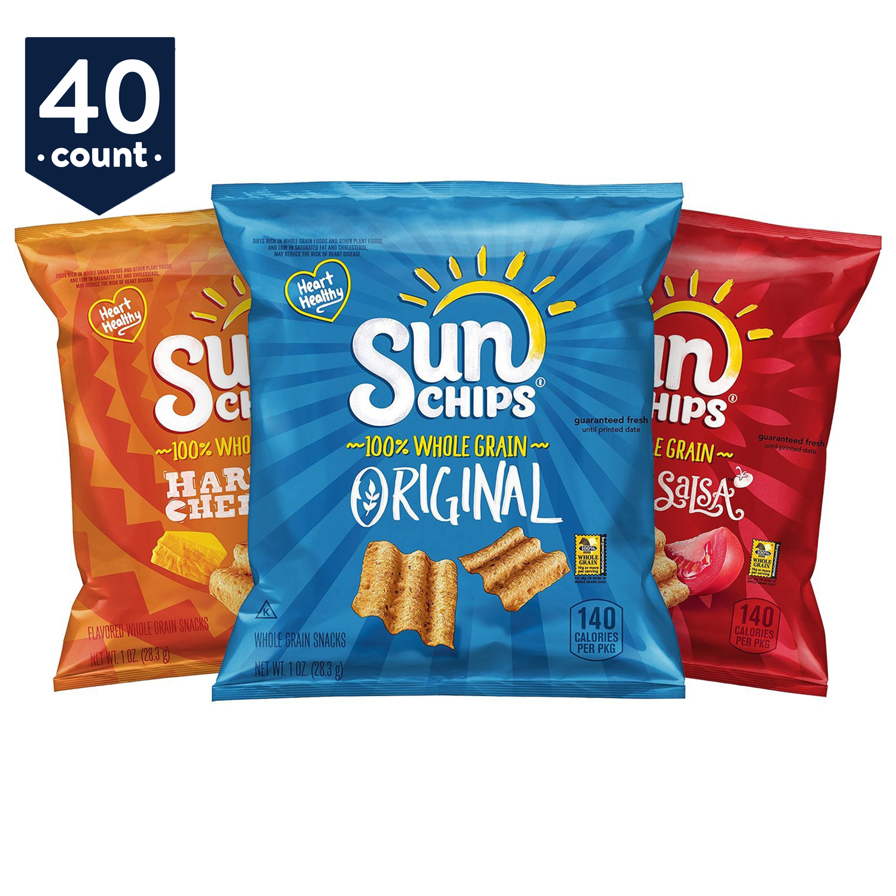 SunChips Multigrain Chips Variety Pack, 1 oz Bags, 40 Count thumbnail 2