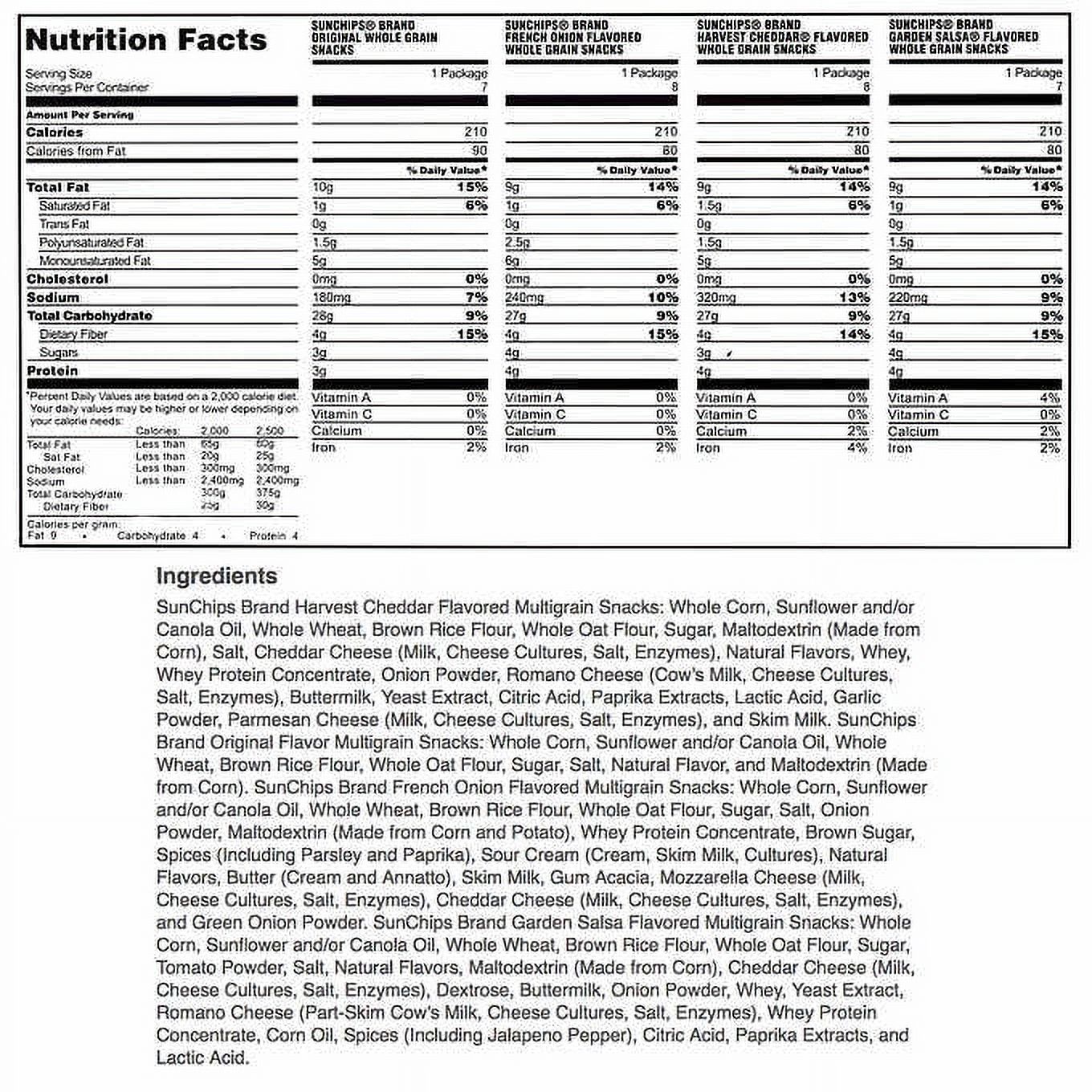 Sun Chips Whole Grain Snacks Variety Mix 30 Bags Net 45 OZ thumbnail 2