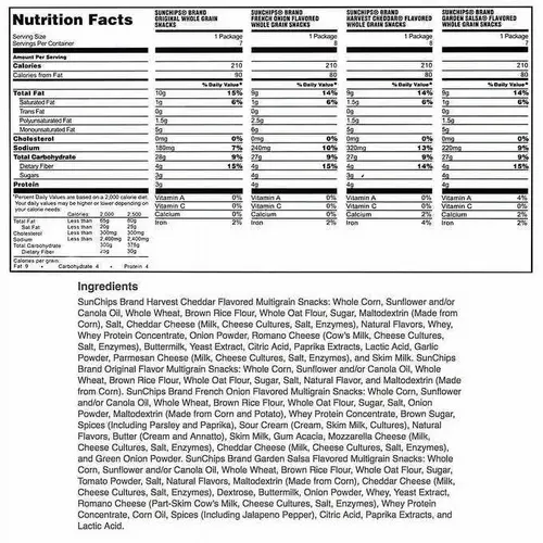 Sun Chips Whole Grain Snacks Variety Mix 30 Bags Net 45 OZ thumbnail 2