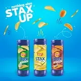 Lay's Stax Potato Crisps Mesquite Barbecue Flavored 5.5 Oz, Canister thumbnail 2