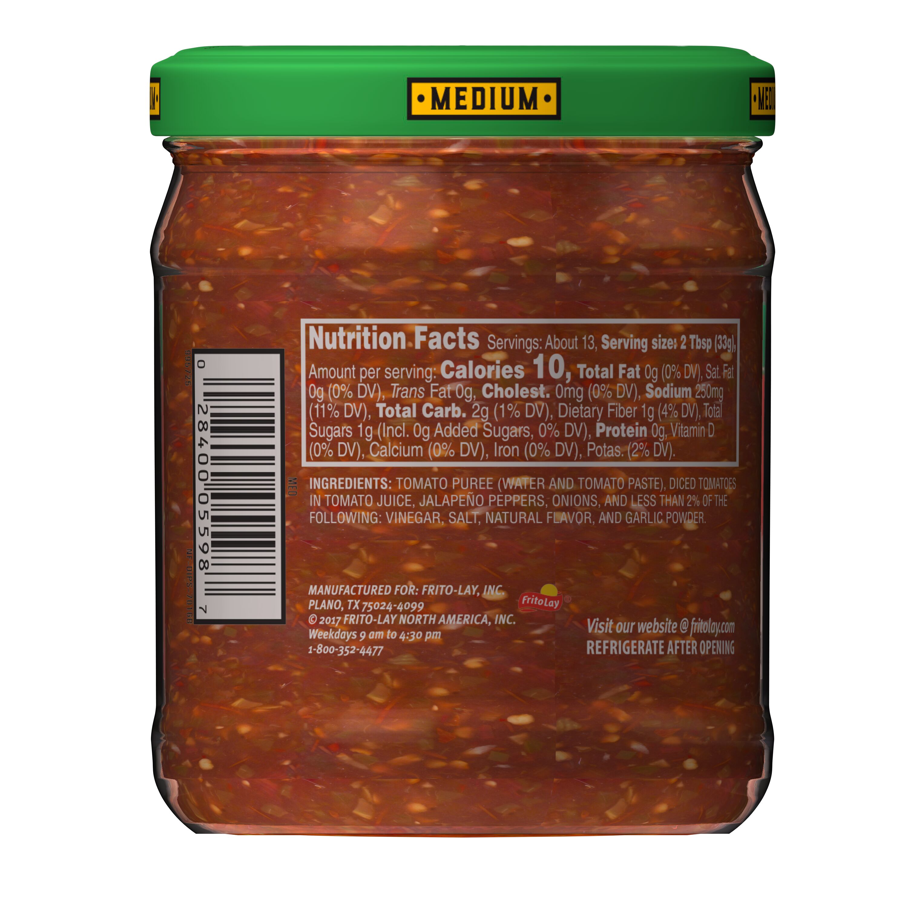 Tostitos Chunky Salsa, Medium, 15.5 oz Jar thumbnail 2