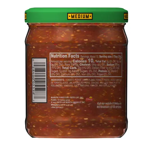 Tostitos Chunky Salsa, Medium, 15.5 oz Jar thumbnail 2