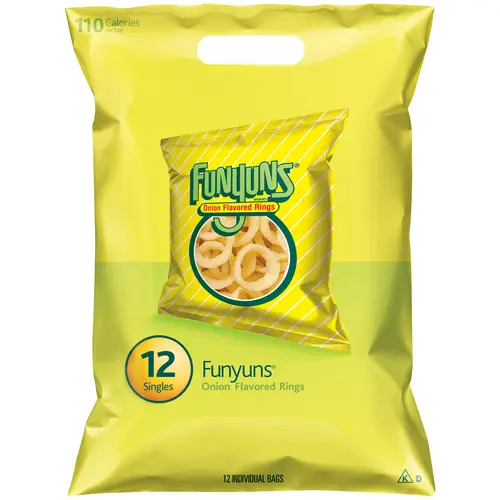 Funyuns Original Onion Flavored Rings Snack Chips, 0.75 oz Bags, 12 Count Multipack thumbnail 3