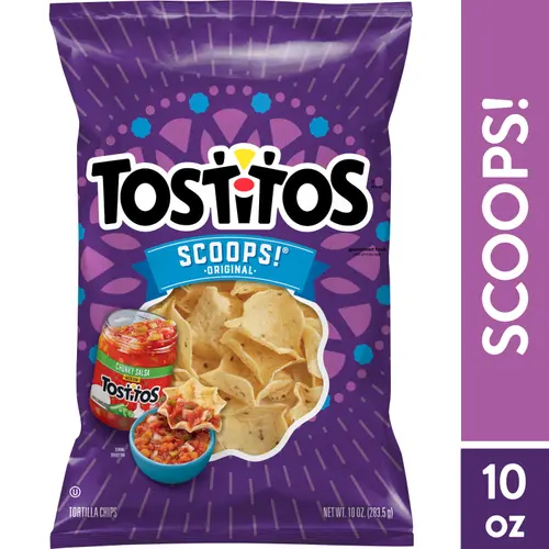 Tostitos Scoops Original Tortilla Chips, 10 oz, Plastic Bag thumbnail 3