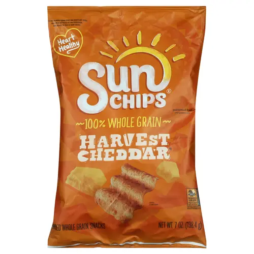 Sun Chips 100% Whole Grain Harvest Cheddar Flavored Multigrain Snacks, 7 Oz. thumbnail 3