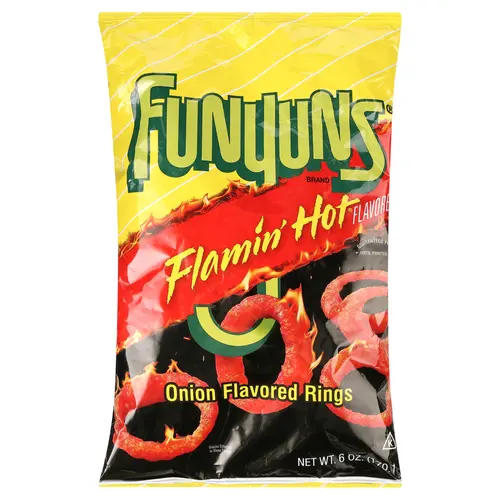 Funyuns Flamin' Hot Onion Flavored Rings, 6 oz Bag