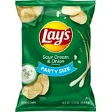 Lay's Sour Cream & Onion Flavored Potato Chips, Party Size, 12.5 oz Bag