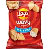 Lay's Wavy Original Potato Chips, Party Size, 13 oz Bag