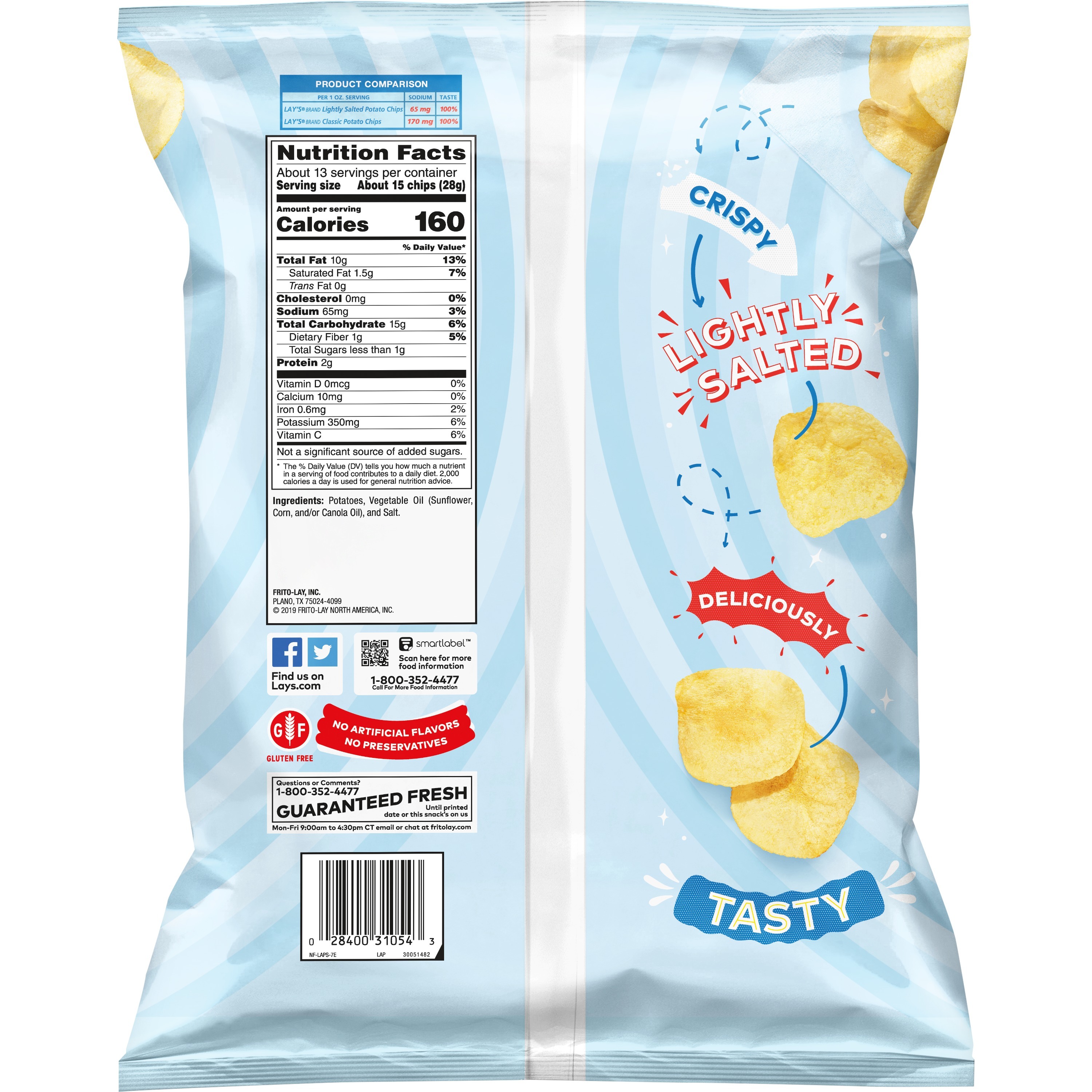 Lay's Potato Chips Lightly Salted Party Size 12.5 Ounce Bag thumbnail 4