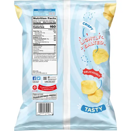Lay's Potato Chips Lightly Salted Party Size 12.5 Ounce Bag thumbnail 4