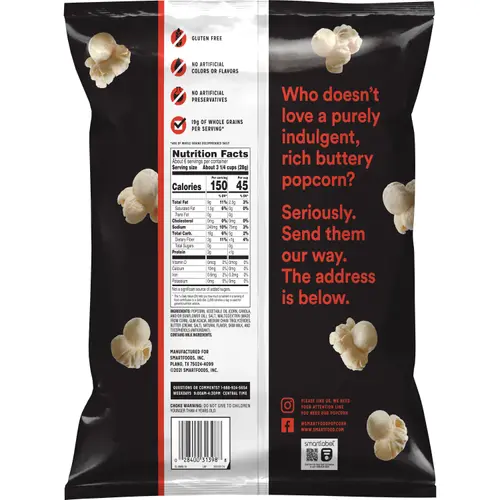 Smartfood Popcorn Movie Theater Butter Flavored 6.25 oz thumbnail 2