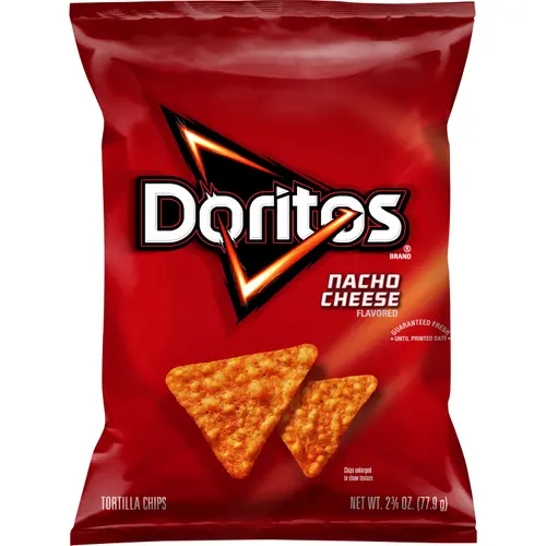 Doritos Tortilla Chips Nacho Cheese Flavored Snack Chips, 2.75 oz Bag