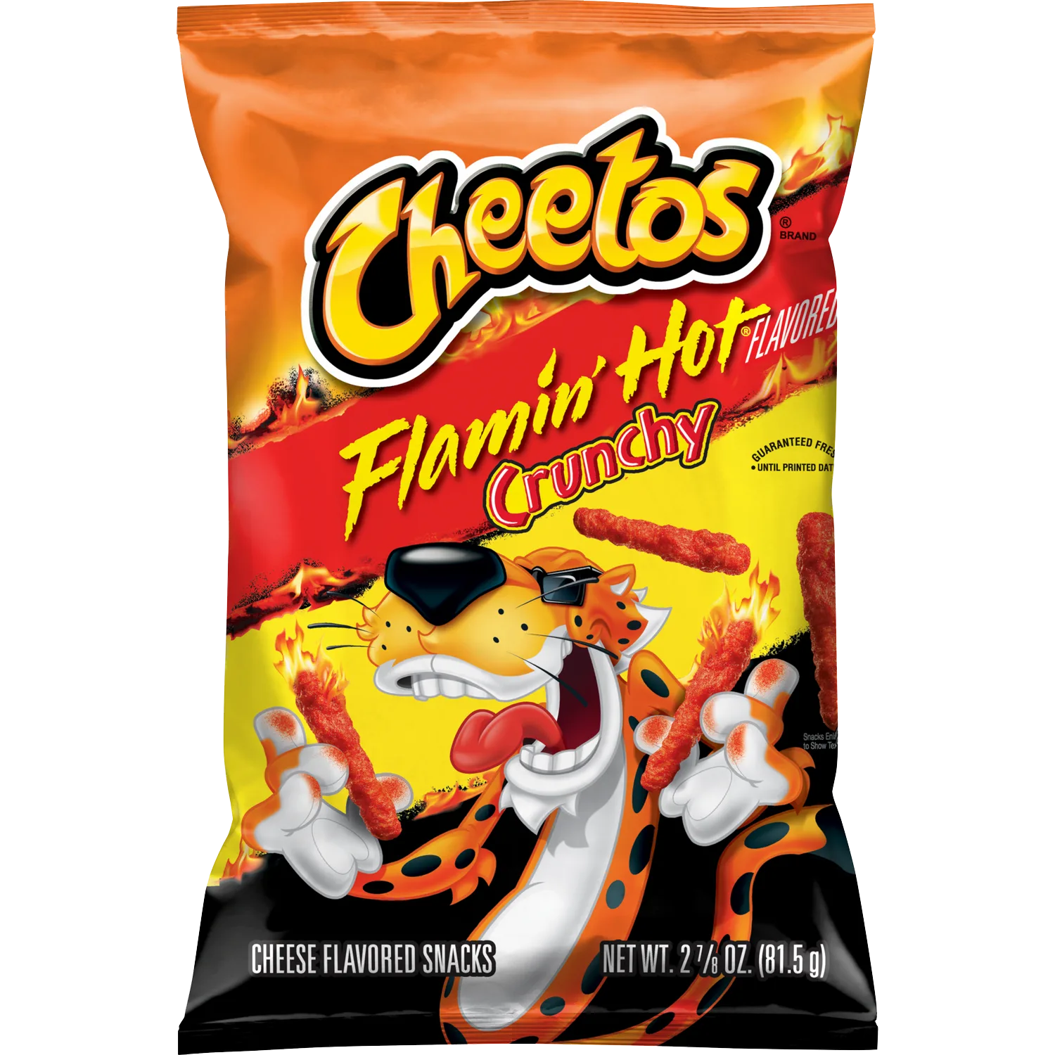 Cheetos Crunchy Cheese Flamin' Hot Flavored Snacks, 3.25 oz Bag