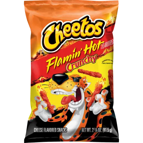 Cheetos Crunchy Cheese Flamin' Hot Flavored Snacks, 3.25 oz Bag