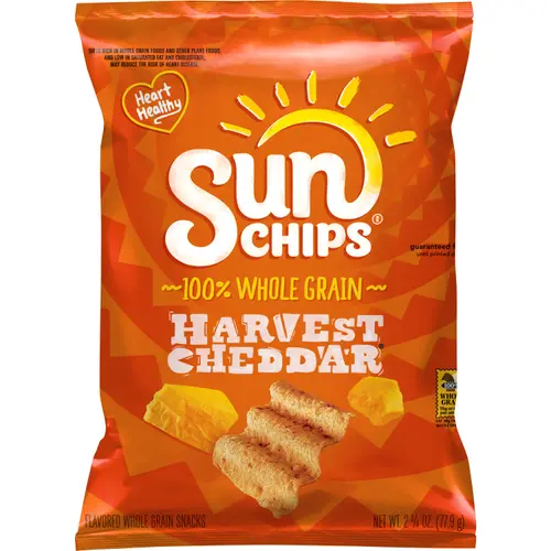 SunChips Harvest Cheddar Flavored Whole Grain Snack Chips, 2.75 oz Bag thumbnail 2
