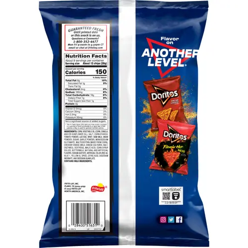 Doritos Tortilla Chips Cool Ranch Flavor Snack Chips, 9.25 oz Bag thumbnail 2