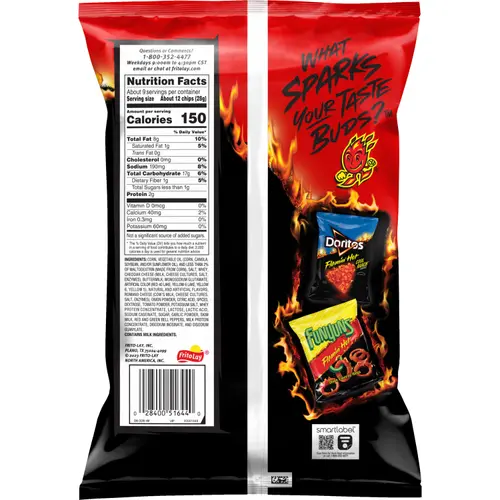 Doritos Flamin' Hot Nacho Flavored Tortilla Chips, 9.25 Ounce Bag thumbnail 2