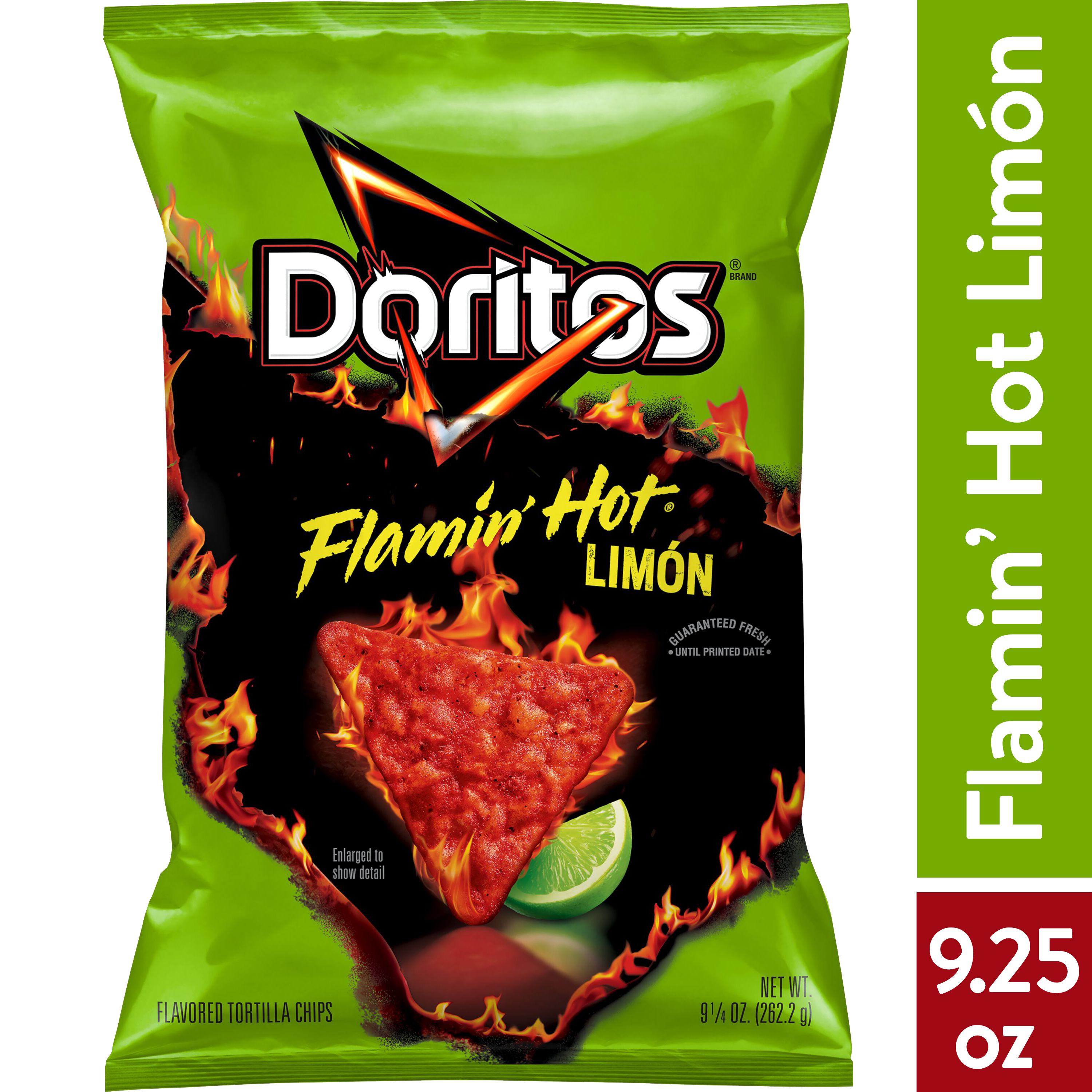 Doritos Flamin' Hot Limon Flavored Tortilla Chips, 9.25 oz Bag thumbnail 2