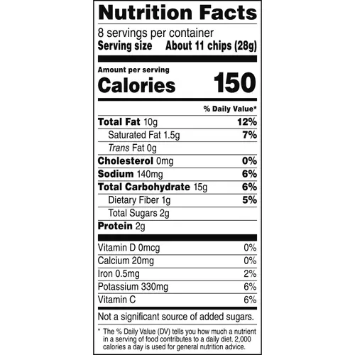 Ruffles Potato Chips Sour Cream & Onion Flavor Snack Chips, 8.0 Ounce Bag thumbnail 3