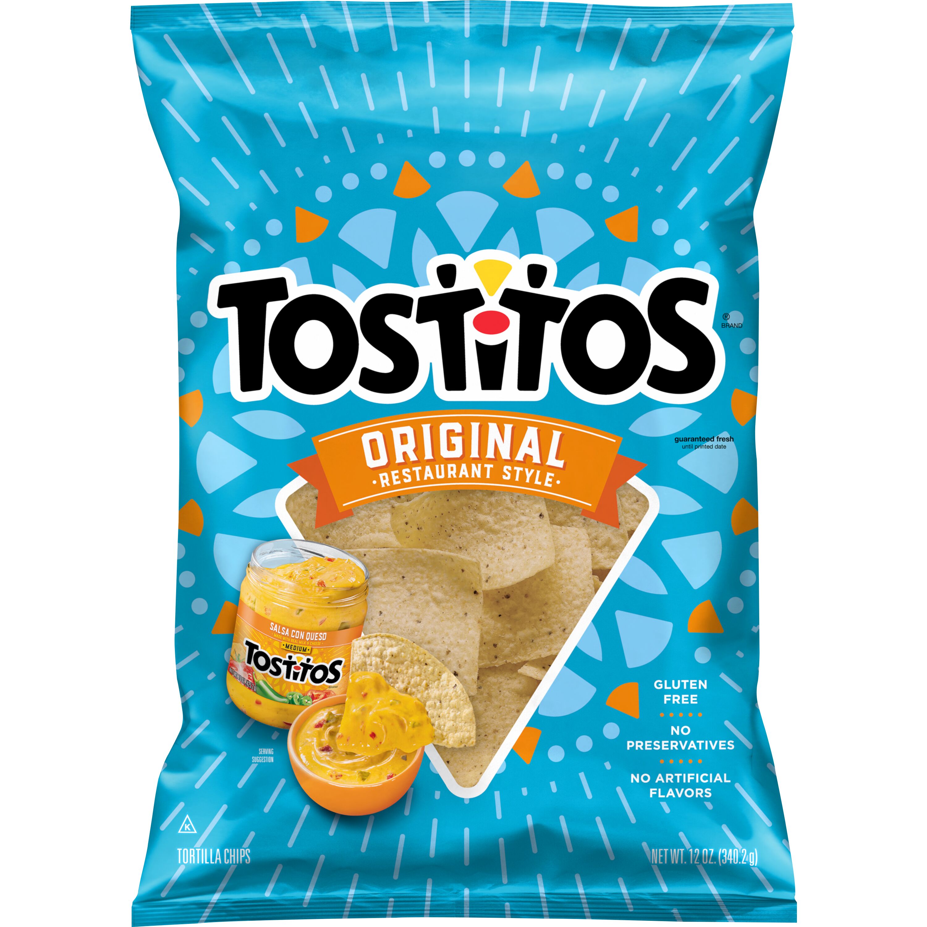 Tostitos Restaurant Style Original Tortilla Chips, 12 oz Bag