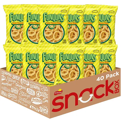 Funyuns Onion Flavored Rings Chips, 0.75oz Bags (40 Pack)