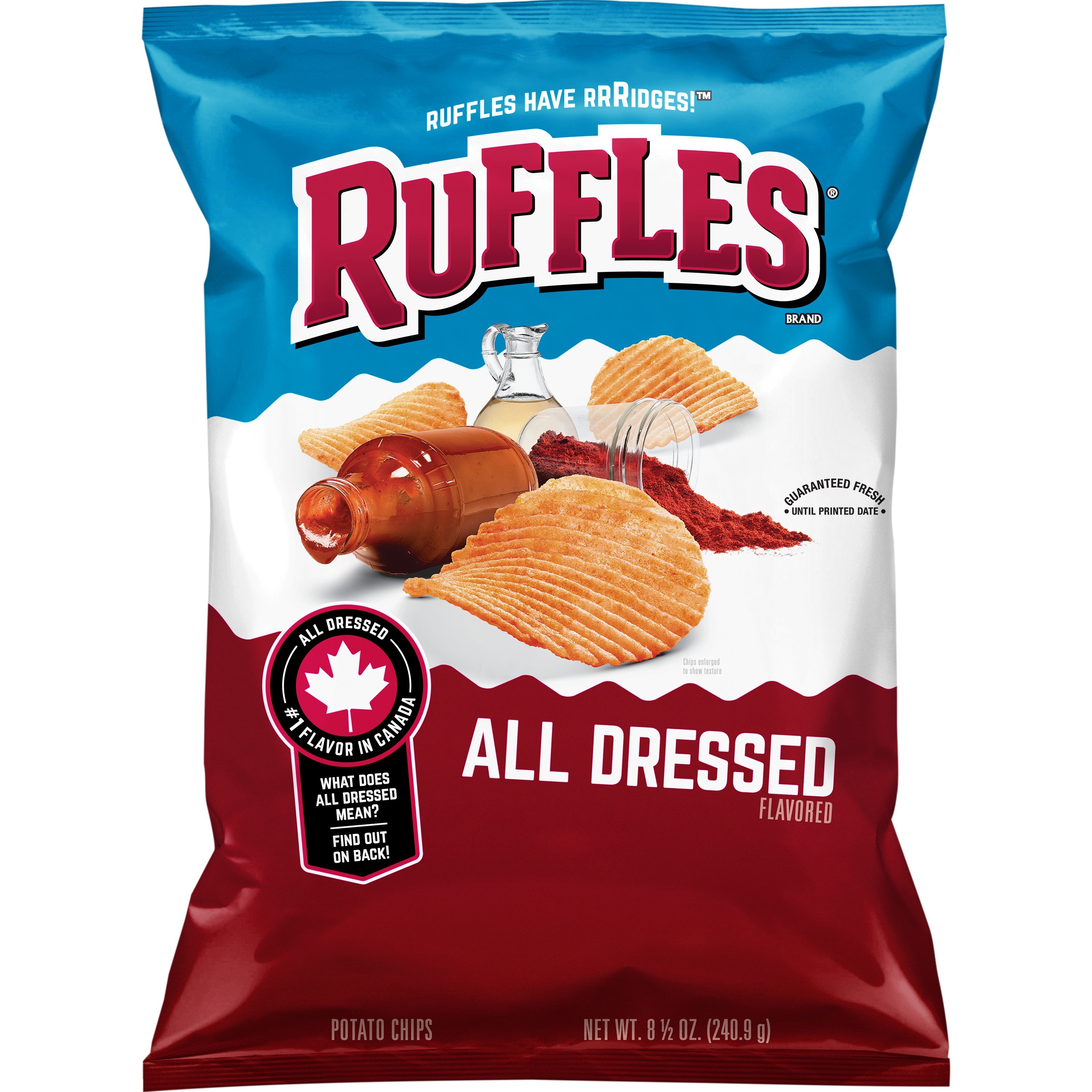 Ruffles All Dressed Potato Chips, 8.5 Oz.