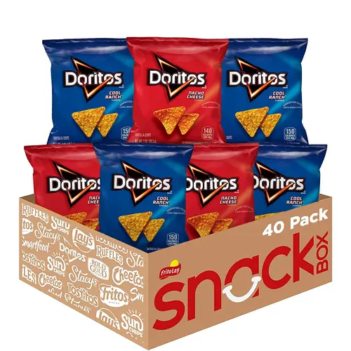 Doritos Favorites Nacho Cheese and Cool Ranch Flavor Variety Pack Snack Chips, 1 oz, 40 Count Multipack