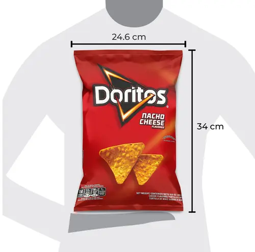 Doritos Nachos Cheese Flavored Tortilla Snack Chips Bag 10.8 Oz thumbnail 2