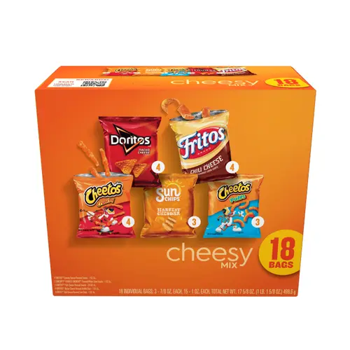 Frito-Lay Cheesy Snack Chips Variety Pack, 18 Count Multipack Box