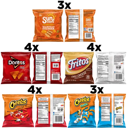 Frito-Lay Cheesy Snack Chips Variety Pack, 18 Count Multipack Box thumbnail 2