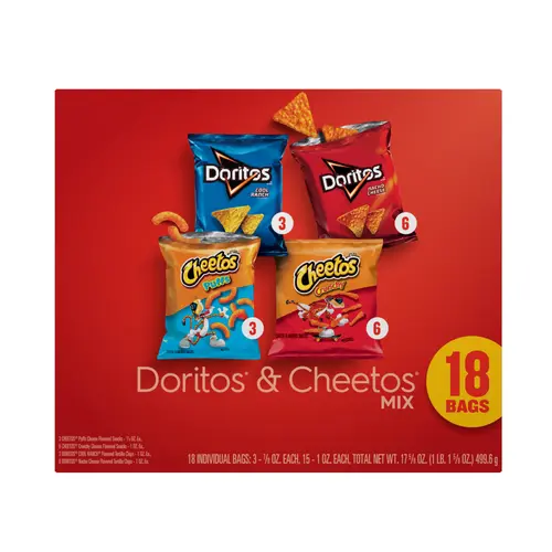 Frito-Lay Doritos & Cheetos Mix Variety Pack Snack Chips, 18 Count Multipack thumbnail 2