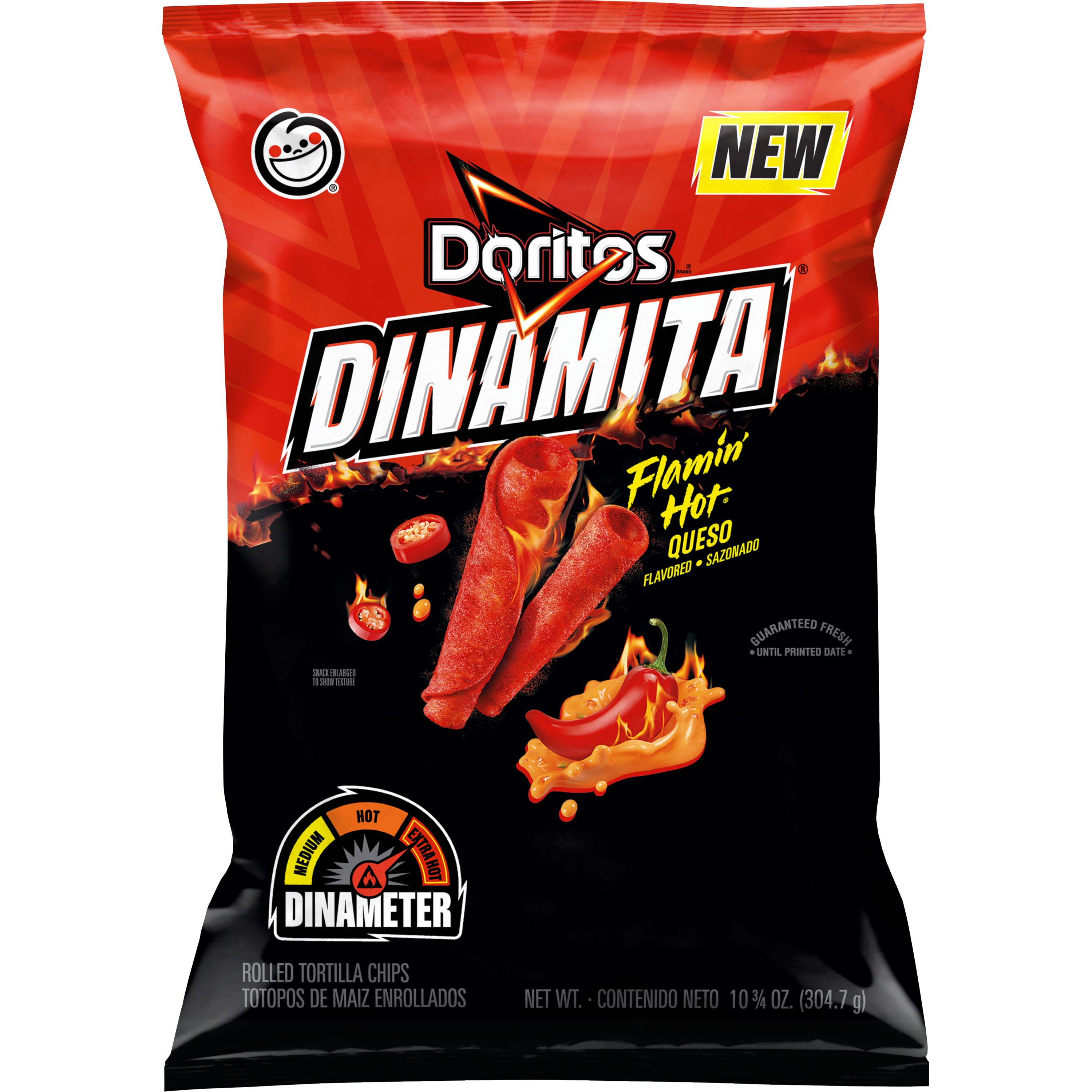 Doritos Dinamita Flamin Hot Queso, 10.75 oz Bag, Single Pack (Packaging may vary)
