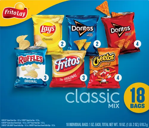 Frito Lay Classic Mix Chips Variety Pack, 1 oz, 18 Count thumbnail 2