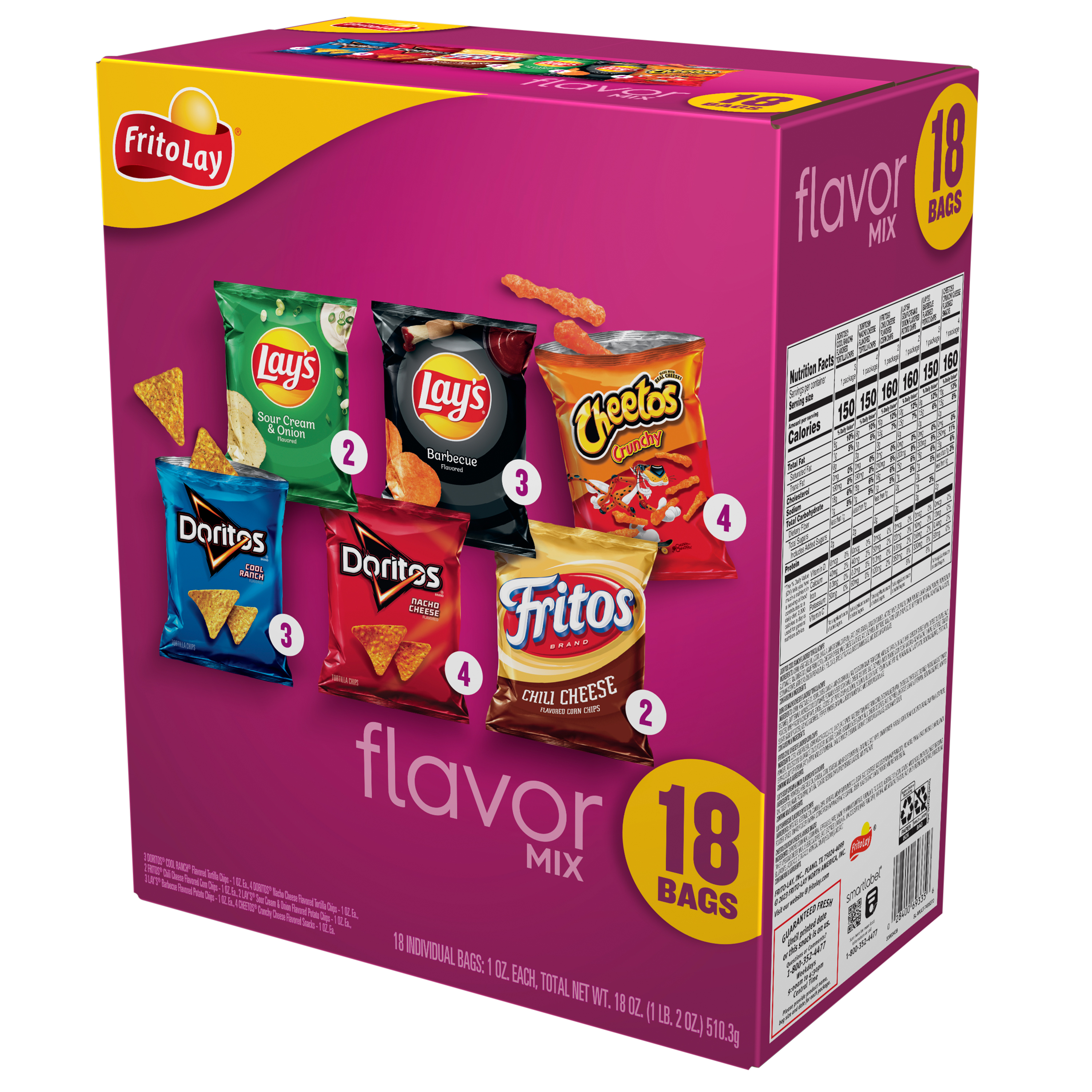 Frito Lay Flavor Mix Chips Variety Pack, 1 oz, 18 Count thumbnail 2