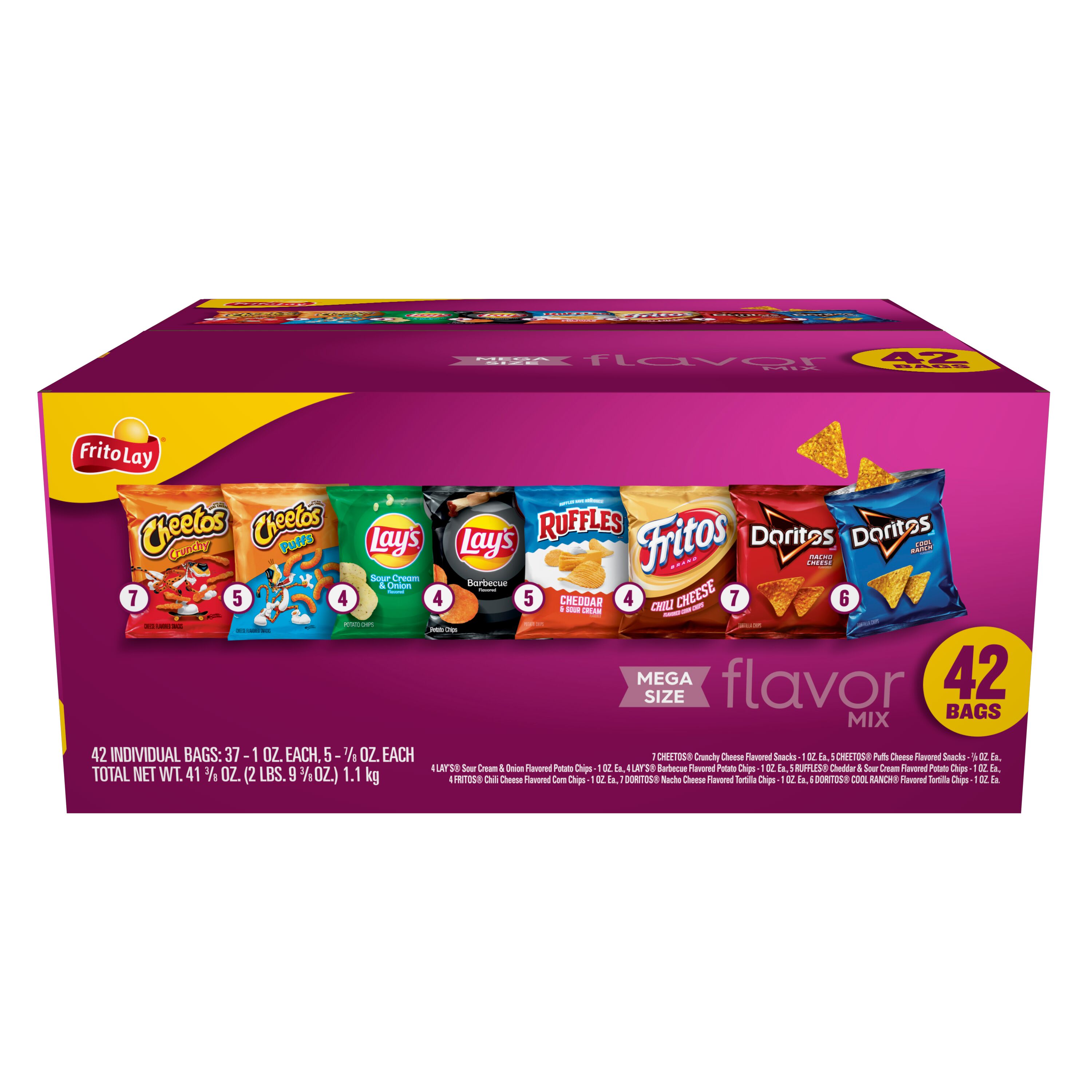 Frito-Lay Snacks Flavor Mix, 41.25 oz, 42 Count thumbnail 2