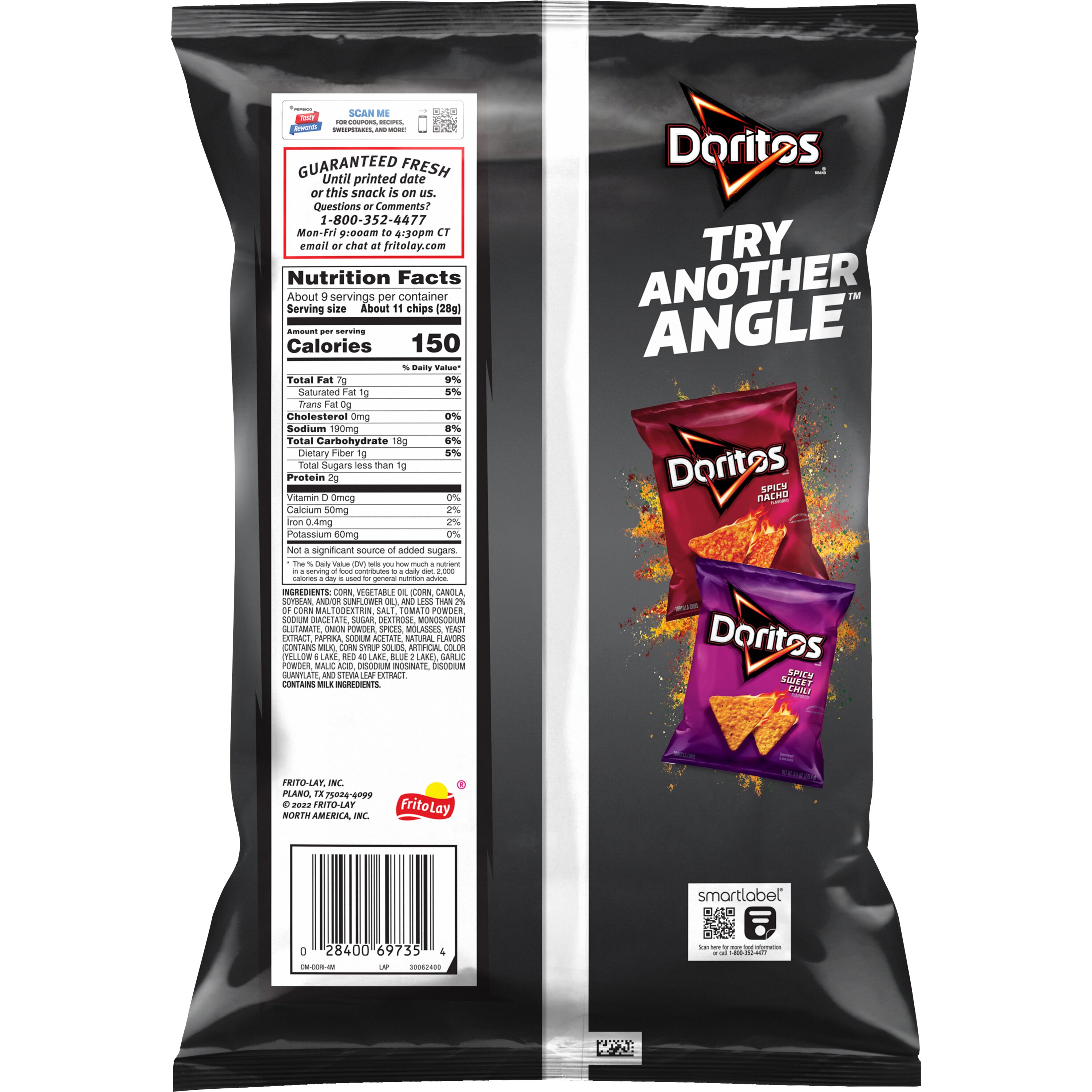 Doritos Sweet & Tangy BBQ Flavored Tortilla Chips, 9.25 oz Bag thumbnail 3