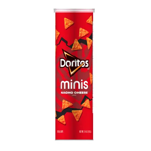 (12 pack) Doritos Minis, Nacho Cheese Flavored Tortilla Chips, 5.125 oz, Canister thumbnail 2
