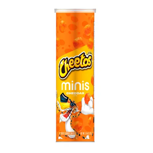 Cheetos Minis Cheddar Flavored Snack Chips, 3.625 oz, Canister thumbnail 2