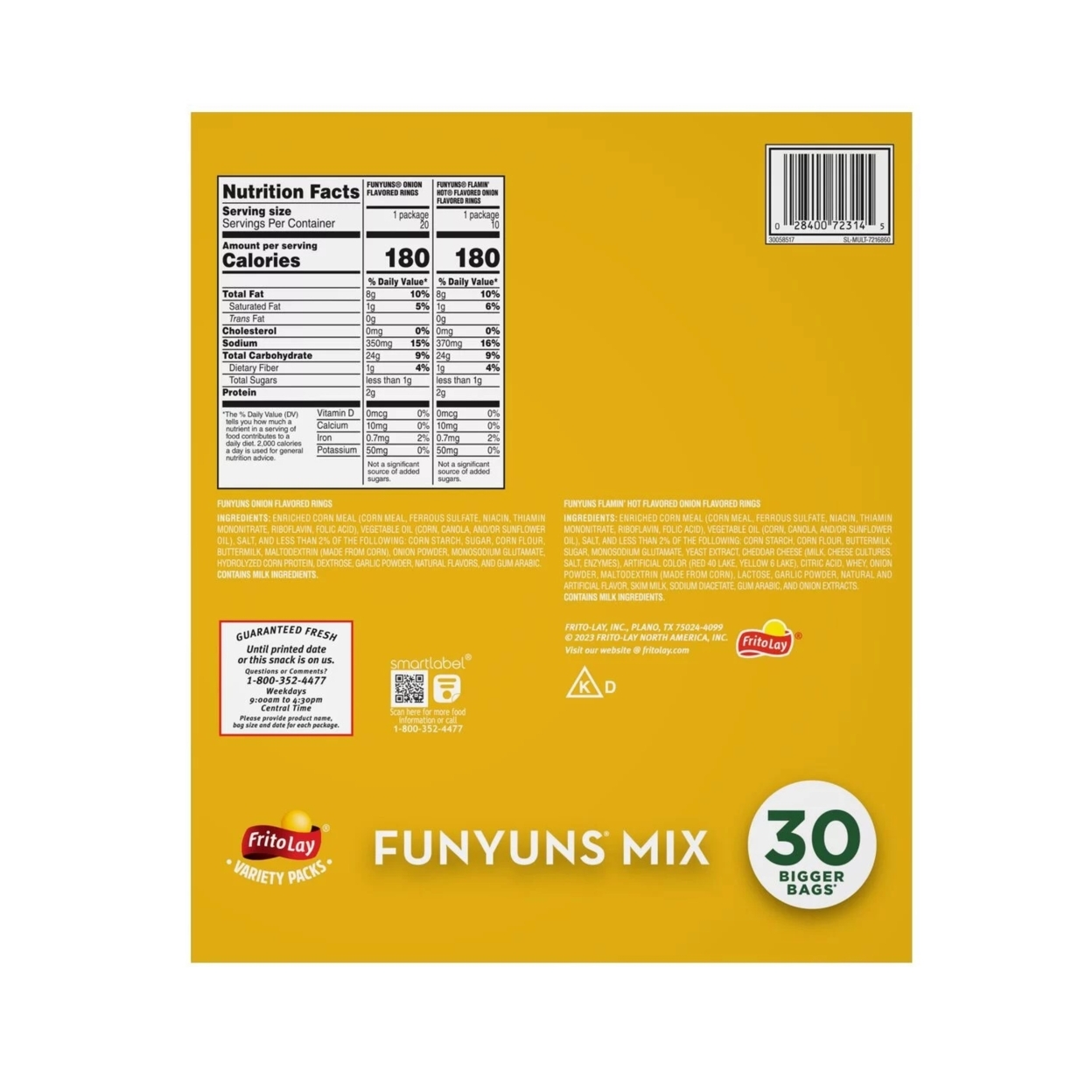 Funyuns Onion Flavored Rings Variety Pack 1.25 Ounce (Pack of 30) thumbnail 3