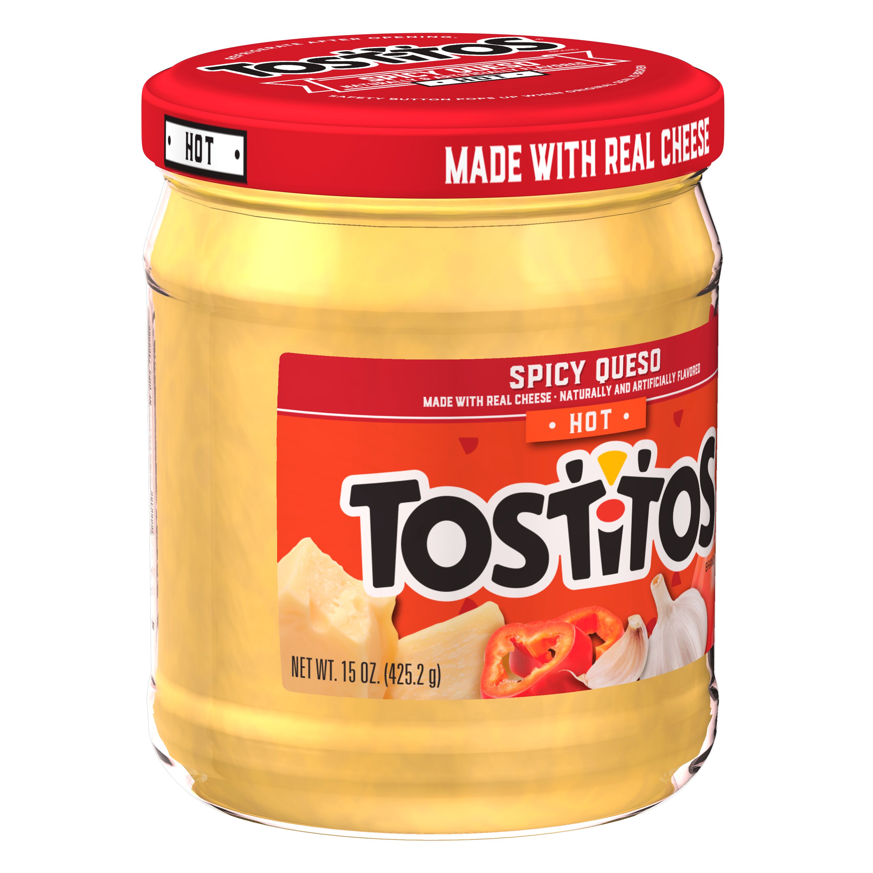 Tostitos Hot Spicy Queso Dip, 15 oz Jar thumbnail 2