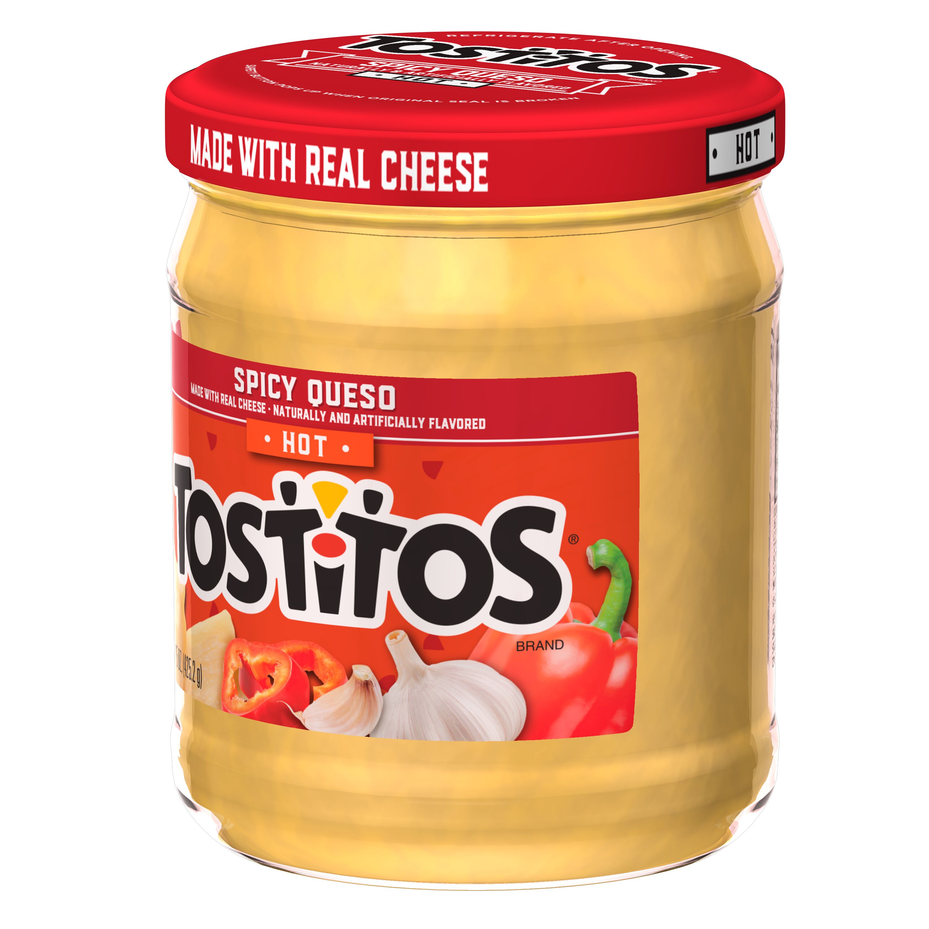 Tostitos Hot Spicy Queso Dip, 15 oz Jar thumbnail 3