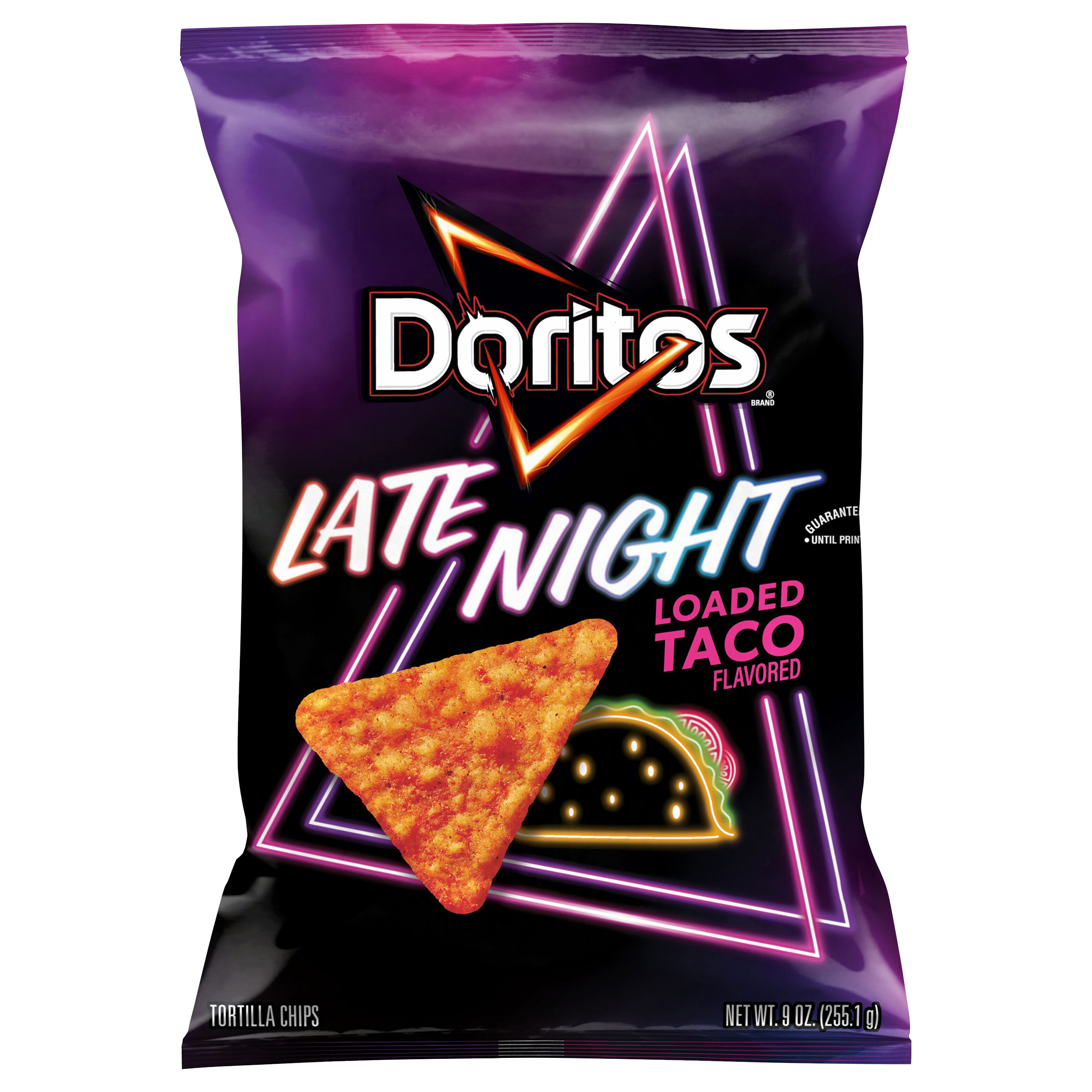 Doritos Tortilla Chips Late Night Loaded Taco, 9 oz Bag
