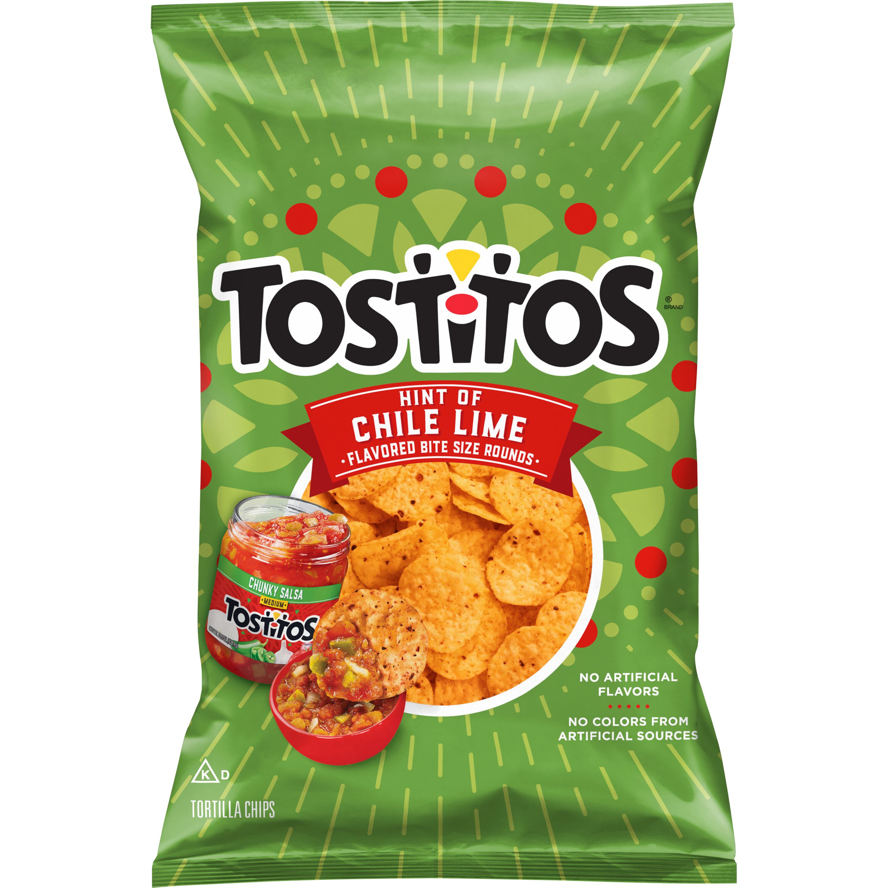 Tostitos Hint of Chili Lime Flavored Tortilla Chips, 11 oz Bag