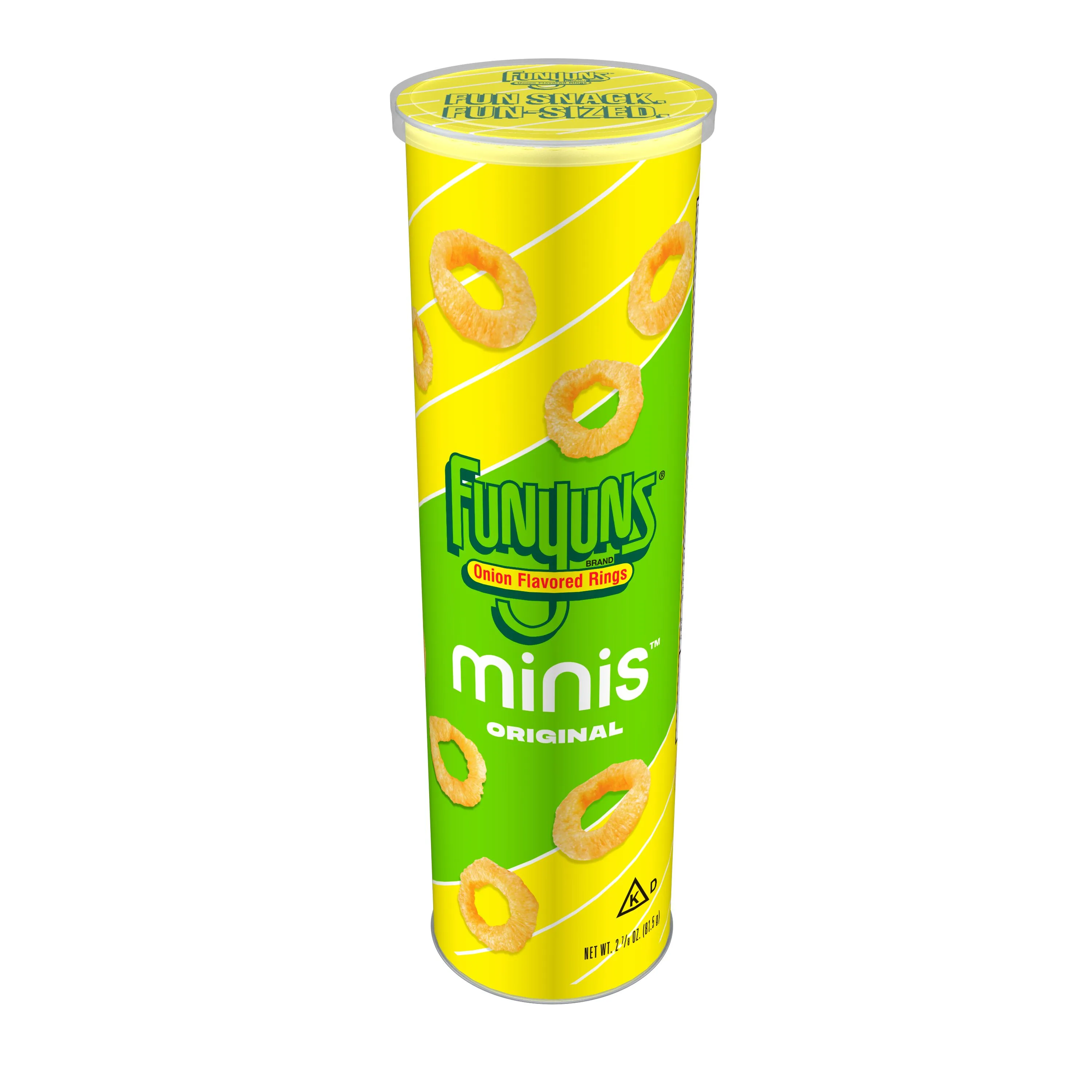 Funyuns Minis Onion Flavored Rings Original, 2.875 oz Canister